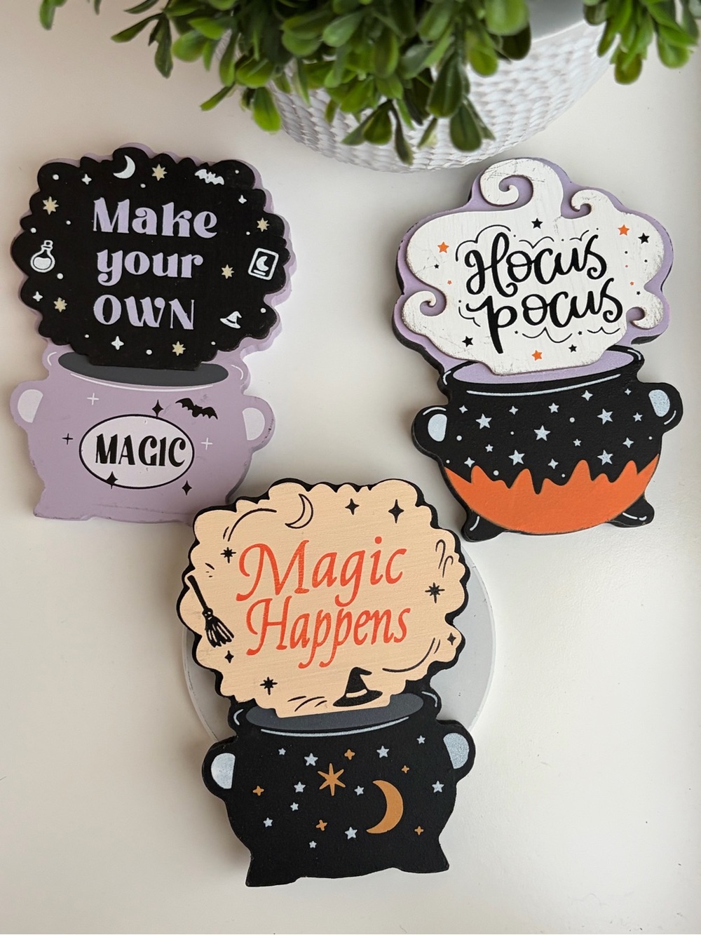 Halloween table top decor- Orange and Black